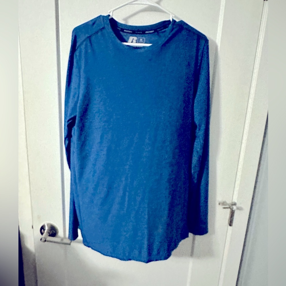 Medium Russell Dri-Power training fit Men's colored athletic shirt blue